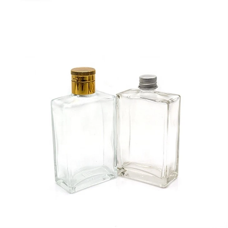 Flat Glass Bottles For Whiskey
