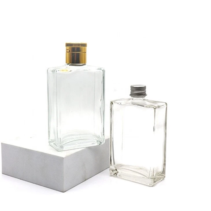 Flat Glass Bottles For Whiskey