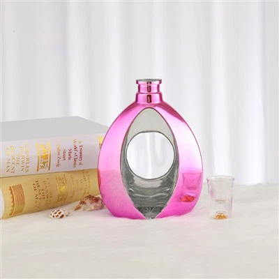 Hete verkopende roze kleur cognacfles 700 ml